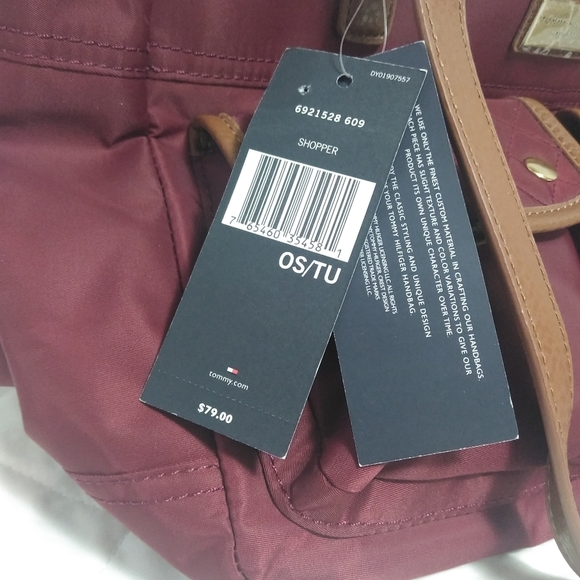Tommy Hilfiger Maroon Shopper Tote Bag - Picture 7 of 7